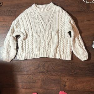 Aerie Cream Chunky Sweater